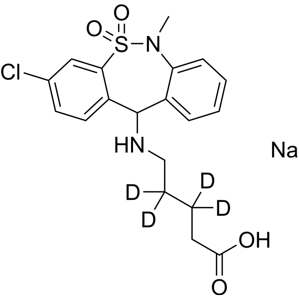 Tianeptine Metabolite MC5-d4 sodium 1330171-36-2